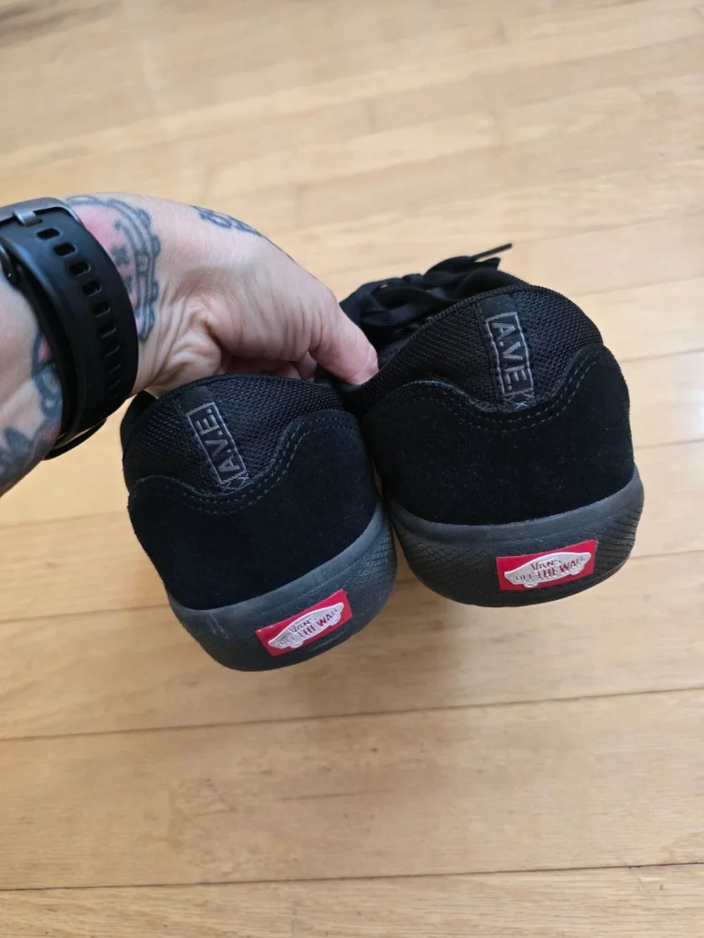 Vans x Anthony Van Engelen AVE Pro Triple Black Suede Mesh Skate Sneakers MEN 13